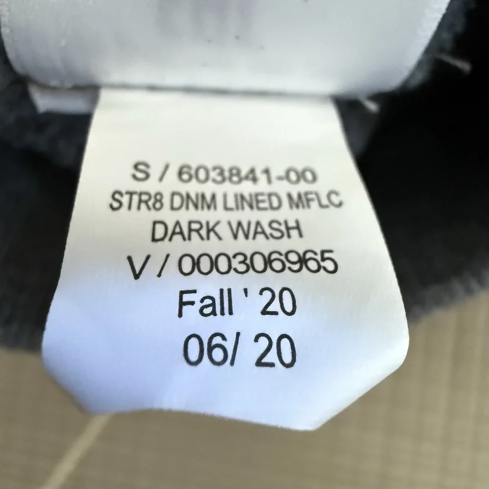 Gap Baby Fleece Lined Jeans 0-3 Months Straight Leg Dark Wash EUC
